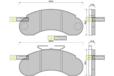 Гальмівні колодки дискові STARLINE BD S390
