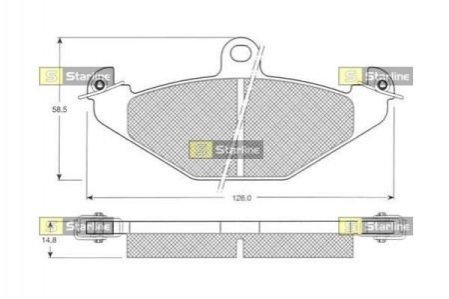 Гальмівні колодки дискові STARLINE BD S059 (фото 1)