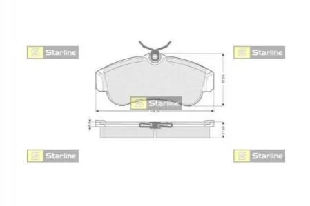 Гальмівні колодки дискові STARLINE BD S203 (фото 1)