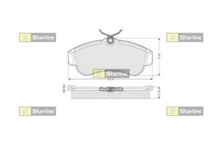 Гальмівні колодки дискові STARLINE BD S203