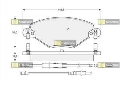 Гальмівні колодки дискові STARLINE BD S341
