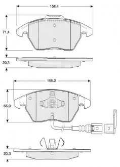 Гальмівні колодки дискові STARLINE BD S833P