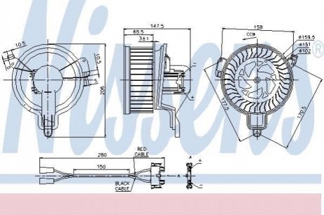 Вентилятор салону NISSENS 87048