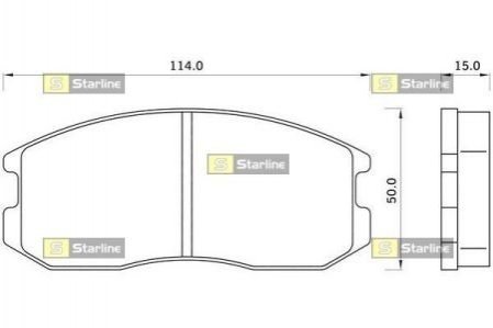 Гальмівні колодки дискові STARLINE BD S350