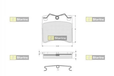 Гальмівні колодки дискові STARLINE BD S236 (фото 1)