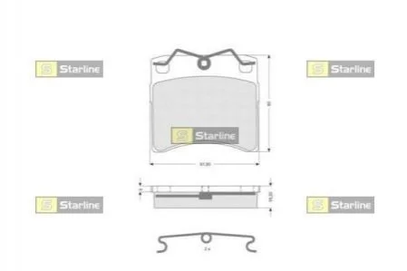 Гальмівні колодки дискові STARLINE BD S236