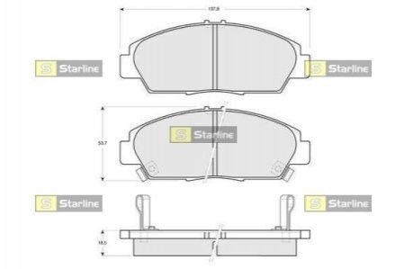 Гальмівні колодки дискові STARLINE BD S160