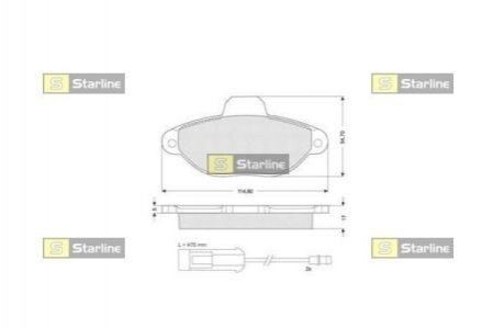 Гальмівні колодки дискові STARLINE BD S057