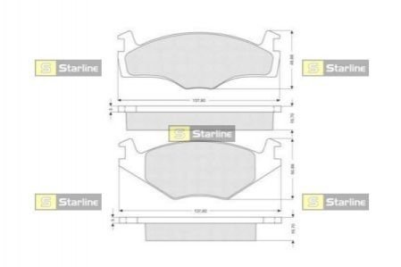 Гальмівні колодки дискові STARLINE BD S027 (фото 1)