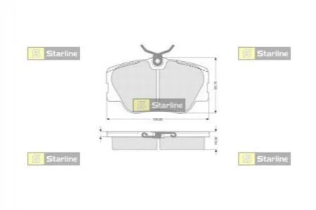 Гальмівні колодки дискові STARLINE BD S104 (фото 1)