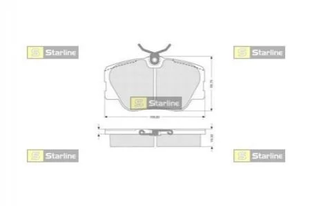 Гальмівні колодки дискові STARLINE BD S104