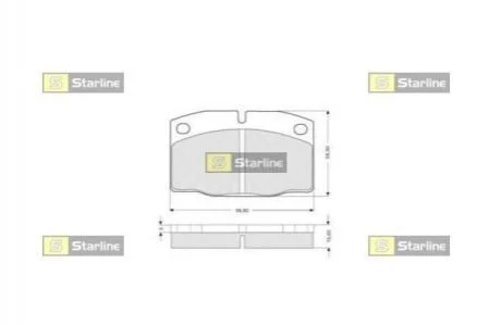 Гальмівні колодки дискові STARLINE BD S021 (фото 1)
