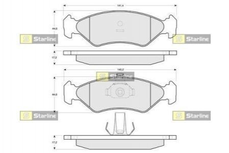 Колодки тормозные дисковые, к-т. STARLINE BD S112