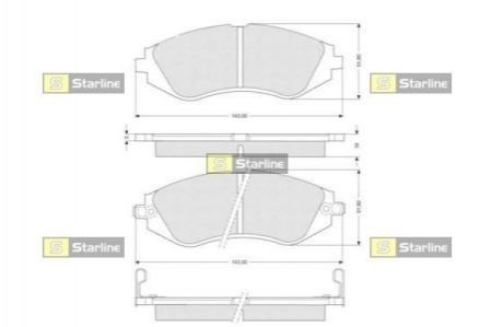 Гальмівні колодки дискові STARLINE BD S188