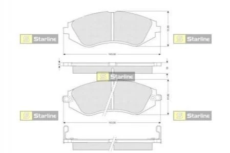 Гальмівні колодки дискові STARLINE BD S188