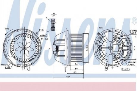 Вентилятор салону NISSENS 87062