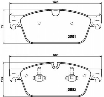 Колодка торм. диск. передн. BREMBO P50 102