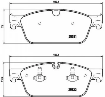 Колодка торм. диск. передн. (пр-во) BREMBO P50 102