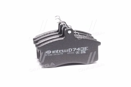 Колодка торм. ВАЗ 2108 перед. (компл. 4шт.) (пр-во Intelli) DAFMI / INTELLI D743E