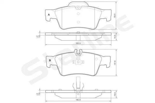 Гальмівні колодки дискові STARLINE BD S827P (фото 1)
