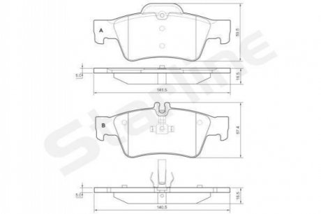 Гальмівні колодки дискові STARLINE BD S827P