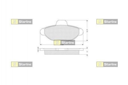 Гальмівні колодки дискові STARLINE BD S070 (фото 1)