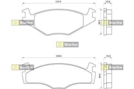 Гальмівні колодки дискові STARLINE BD S068