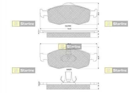 Гальмівні колодки дискові STARLINE BD S031