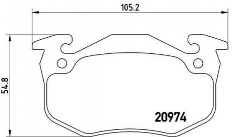 Гальмівні колодки дискові BREMBO P61 032