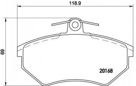 Гальмівні колодки дискові BREMBO P85 011