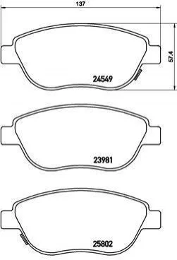 Гальмівні колодки дискові BREMBO P23 153 (фото 1)