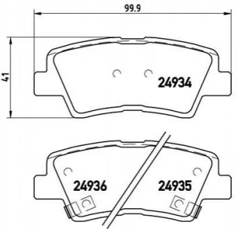 Гальмівні колодки дискові BREMBO P30 047