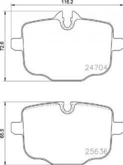 Гальмівні колодки дискові BREMBO P06 101