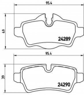 Гальмівні колодки дискові BREMBO P06 052