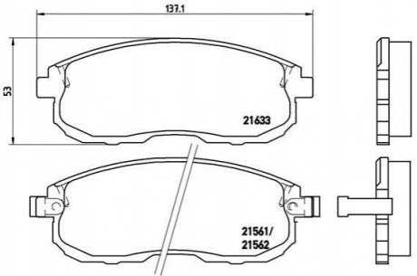 Гальмівні колодки дискові BREMBO P56 021