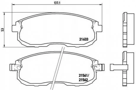 Гальмівні колодки дискові BREMBO P56 021
