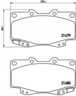 Гальмівні колодки дискові BREMBO P83 069