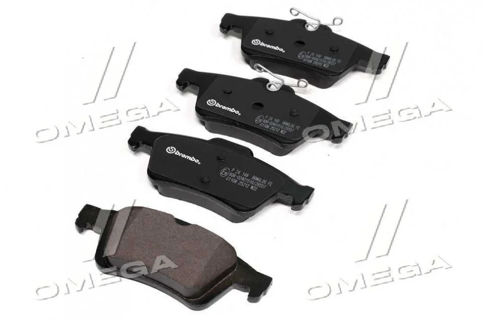 Колодка торм. диск. FORD C-MAX, FOCUS, CITROEN C5 задн. (пр-во) BREMBO P24 148 (фото 1)