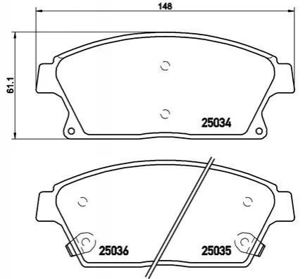 Колодка торм. диск. CHEVROLET CRUZE 1.6-2.0CDI 05/09- передн. (пр-во) BREMBO P59 077 (фото 1)
