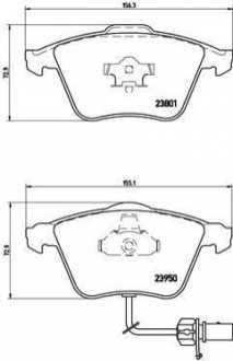 Гальмівні колодки дискові BREMBO P85 097