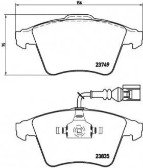Гальмівні колодки дискові BREMBO P85 090