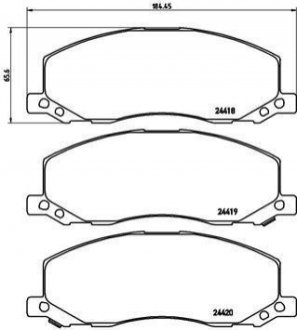 Гальмівні колодки дискові BREMBO P59 058