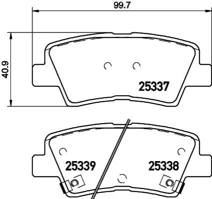 Комплект гальмівних колодок з 4 шт. дисків BREMBO P30 101 (фото 1)