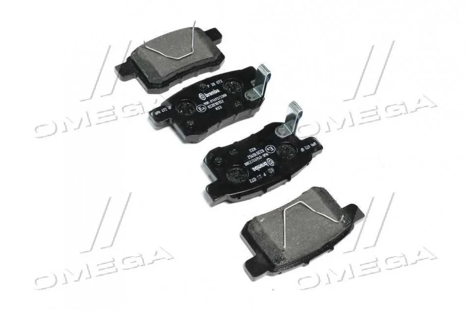 Колодка торм. диск. HONDA ACCORD задн. (пр-во) BREMBO P28 072 (фото 1)