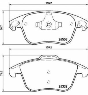 Гальмівні колодки дискові BREMBO P61 117