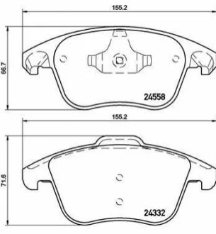 Гальмівні колодки дискові BREMBO P61 117