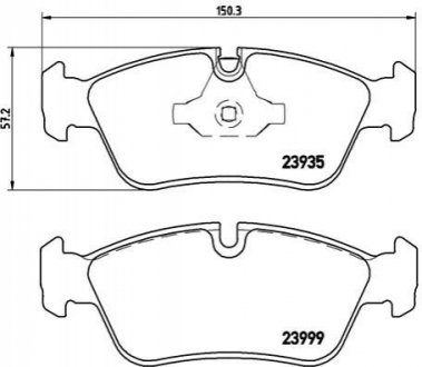 Гальмівні колодки дискові BREMBO P06 035