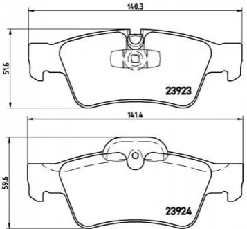 Колодка торм. диск. MB GL-CLASS задн. (пр-во) BREMBO P50 064