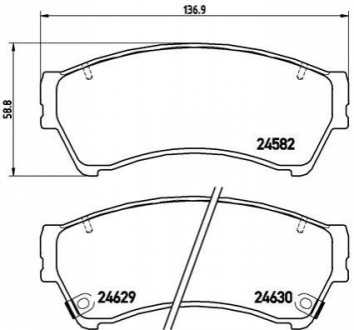 Гальмівні колодки дискові BREMBO P49 039 (фото 1)