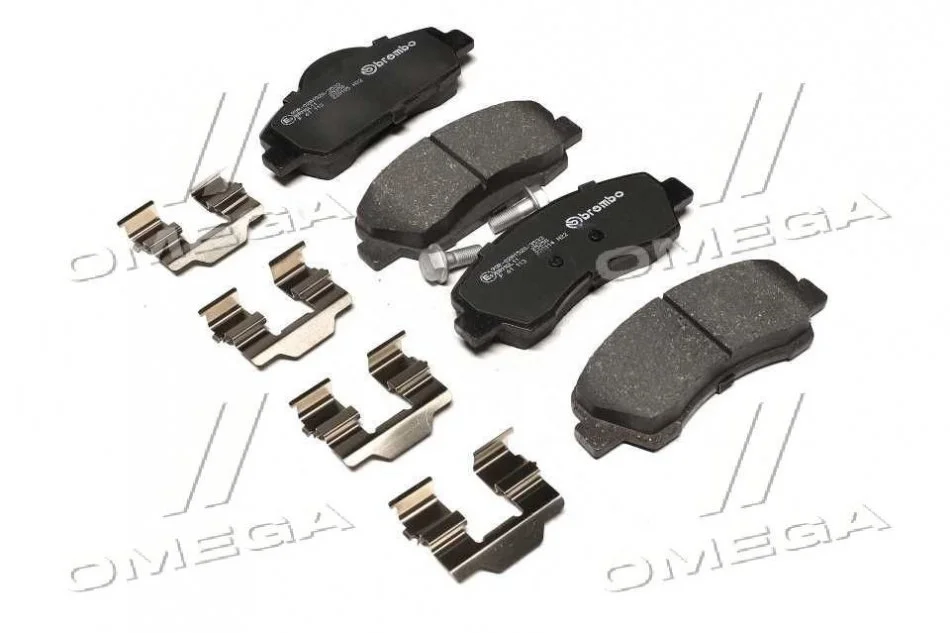 Колодка торм. диск. CITROEN C4 CACTUS 1.2 2014-,PEUGEOT 308 II 1.2 1.6 2013- передн. (пр-во) BREMBO P61 113 (фото 1)
